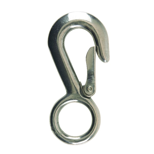 Campbell Chain & Fittings Campbell 1-1/8 in. D X 4-22/32 in. L Polished Stainless Steel Snap Hook 400 lb T7631614 - main